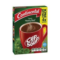 Continental Cup-A-Soup Hearty Beef 55g Pack 4