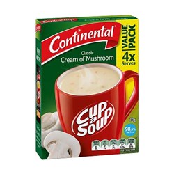 Continental Cup-A-Soup Cream Of Mushroom 70g Pack 4