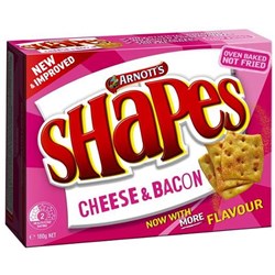 Arnotts Shapes Original Crackers Cheese & Bacon 180g