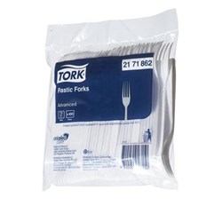 Tork Advanced Plastic forks Pack 100
