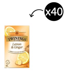 Twinings Herbal Infusions Lemon & Ginger Tea Bags Pack 40