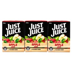 Just Juice Apple Juice 200ml Poppers Carton 24