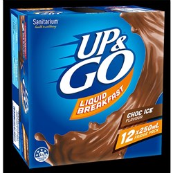 Sanitarium Up & Go Choc Ice 250ml Pack 12