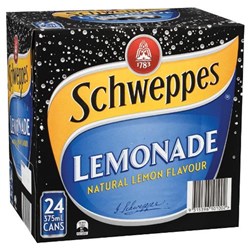 Schweppes Lemonade 375ml Can Carton 24