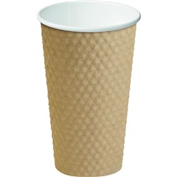 Castaway Dimple Hot Cup 16Oz (460ml) Brown Carton 300