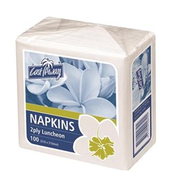Castaway Luncheon Napkins 2 Ply 310x310mm White Pack Of 100