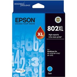 Epson 802XL Ink Cartridge High Yield Cyan