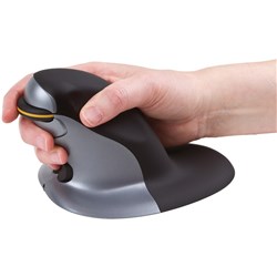Fellowes Penguin Ambidextrous Vertical Mouse Wireless Large Black/Silver