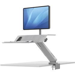 Fellowes Lotus RT Sit-Stand Workstation Single Monitor White