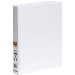 MARBIG CLEARVIEW INSERT BINDER A4 4D Ring 25MM White