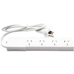 The Brute Power Co. 4 Socket Powerboard White