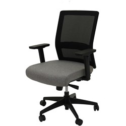 Rapidline Gesture Executive Chair Medium Mesh Back With Arms Grey Fabric Seat