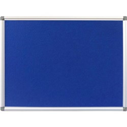 Rapidline Pinboard 2400W x 15D x 1200mmH Blue Felt Aluminium Frame
