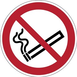 Durable Floor Safety Sign 430mm Smoking Prohibited Red