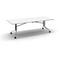 Rapidline Rapid Edge Folding Table 2400W x 1000D x 743mmH White Top