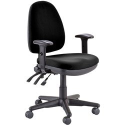 Buro Verve High Back Task Chair With Arms Black Fabric Seat And Back