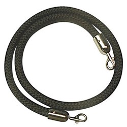 Visionchart Barrier Rope Black with Chrome Ends 1.5m