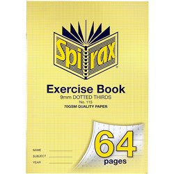 Spirax 115 Exercise Book A4 64 Page 9mm Dotted Thirds