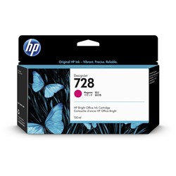 HP 728 DesignJet Ink Cartridge 130ml F9J66A Magenta