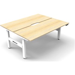Rapidline Boost+ Back to Back Workstation 2 Person 1800W x 1500D x 1270mmH Oak/White