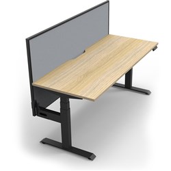 Rapidline Boost+ Single Sided Workstation + Screen 1500W x 750D x 1330mmH Oak/Black