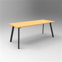 Rapidline Eternity Meeting And Boardroom Table 1500W x 750D x 730mmH Beech Top Black Base