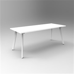 Rapidline Eternity Meeting And Boardroom Table 1500W x 750D x 730mmH White Top White Base