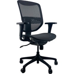 K2 NTR Smart One Executive Chair Mesh Back with Arms Black