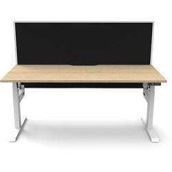 Rapidline Boost Light Single Sided Workstation+Screen 1800W x 750D x 1330mmH Oak/White