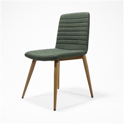 Rapidline Pixel 4 Leg Visitor Chair Ash Legs Olive Fabric Seat