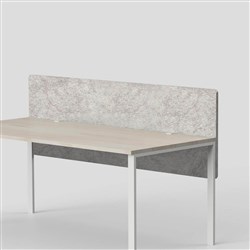 Visionchart SANA Serenity Altitude Dual Desk Screen 1200W x 12D x 600mmH Mushroom