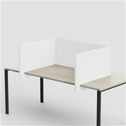 Visionchart SANA Serenity Altitude Slide On Surround Desk Screen 940Wx480mmH Frost