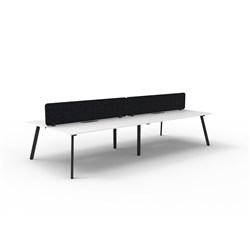 Rapidline Eternity Workstation Double Sided 4 Person Black Eco Screen 2400W x 1530mmD W/B