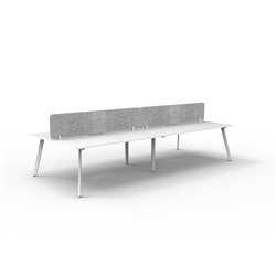 Rapidline Eternity Workstation Double Sided 4 Person Grey Eco Screen 3000W x 1530mmD W/W