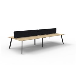 Rapidline Eternity Workstation Double Sided 4 Person Black Eco Screen 3600W x 1530mmD O/B