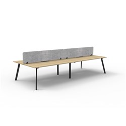 Rapidline Eternity Workstation Double Sided 4 Person Grey Eco Screen 3600W x 1530mmD O/B