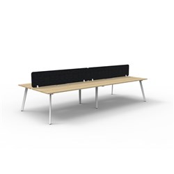 Rapidline Eternity Workstation Double Sided 4 Person Black Eco Screen 3600W x 1530mmD O/W