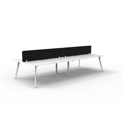 Rapidline Eternity Workstation Double Sided 4 Person Black Eco Screen 3600W x 1530mmD W/W