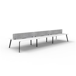 Rapidline Eternity Workstation Double Sided 6 Person Grey Eco Screen 4500W x 1530mmD W/B