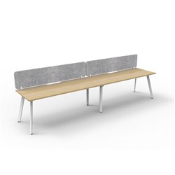 Rapidline Eternity Workstation Single Sided 2 Person Grey Eco Screen 1200W x 730mmH O/W