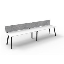 Rapidline Eternity Workstation Single Sided 2 Person Grey Eco Screen 3600W x 730mmH W/B