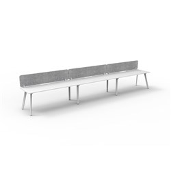Rapidline Eternity Workstation Single Sided 3 Person Grey Eco Screen 5400W x 730mmH W/W