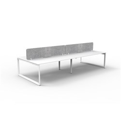 Rapidline Deluxe Infinity Desk Loop Leg Double Sided Grey Eco Screen 4 Person 3600mmW W/W