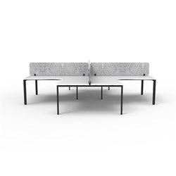 Rapidline Deluxe Infinity Profile Leg Corner Desk Grey Eco Screen 4P 3000/3000mmW W/B