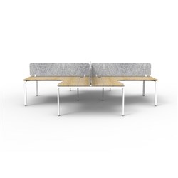 Rapidline Deluxe Infinity Profile Leg Corner Desk Grey Eco Screen 4P 3600/3000mmW O/W