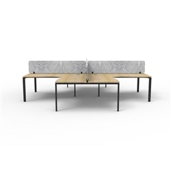 Rapidline Deluxe Infinity Profile Leg Corner Desk Grey Eco Screen 4P 3600/3600mmW O/B