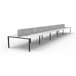 Rapidline Deluxe Infinity Desk Profile Leg Double Sided Grey Eco Screen 10 Ppl 6000mmW W/B
