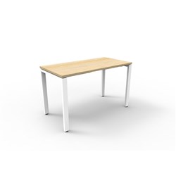 Rapidline Deluxe Steel Frame Table Profile Leg 1200W x 600D x 730mmH Oak Top White Frame