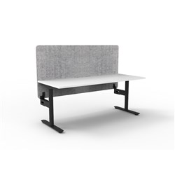 Rapidline Halo Static Single Sided Workstation Grey Eco Screen 1500Wx750Dx730mmH Wht/B