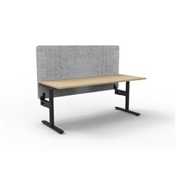 Rapidline Halo Static Single Sided Workstation Grey Eco Screen 1800Wx750Dx730mmH Oak/B